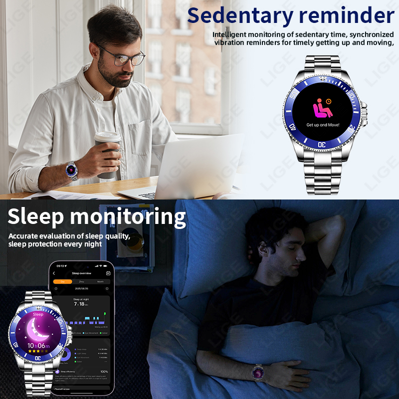 Montre connectée de luxe LIGE  - Korean Men Lifestyle avis et prix