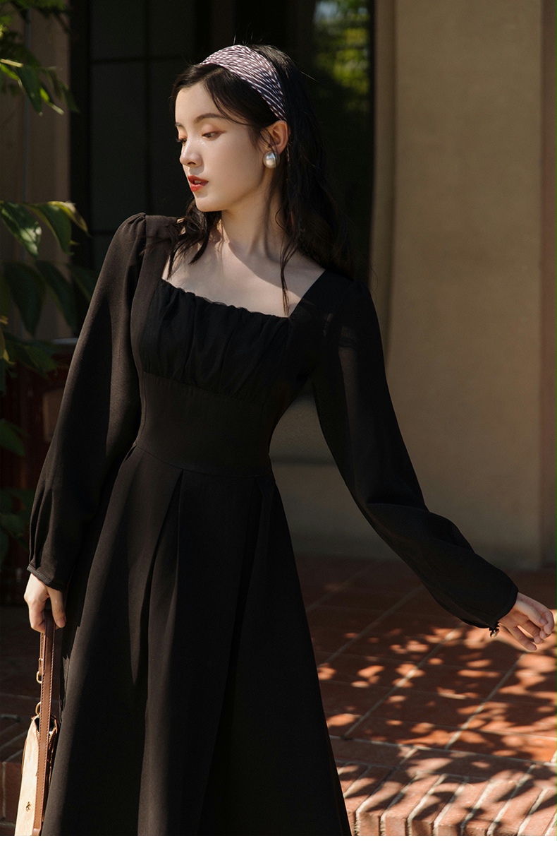 Robe à col carré et manches lo - Modern Korean Lifestyle avis et prix